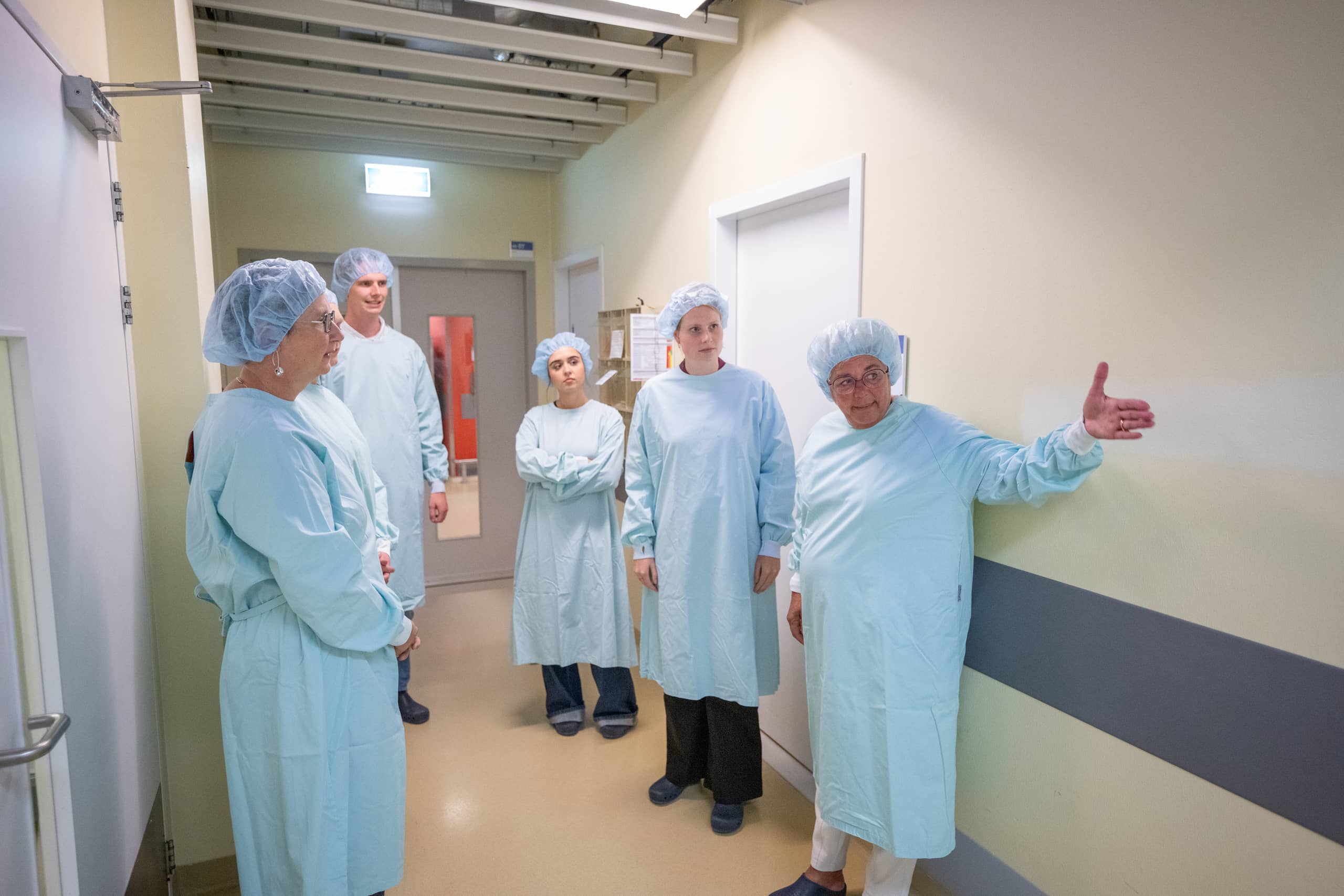 Dr Tineke Coenen guides visitors around the LUMC Animal Experimental Center